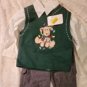 Boys 3 piece Christmas Outfit - 24 months